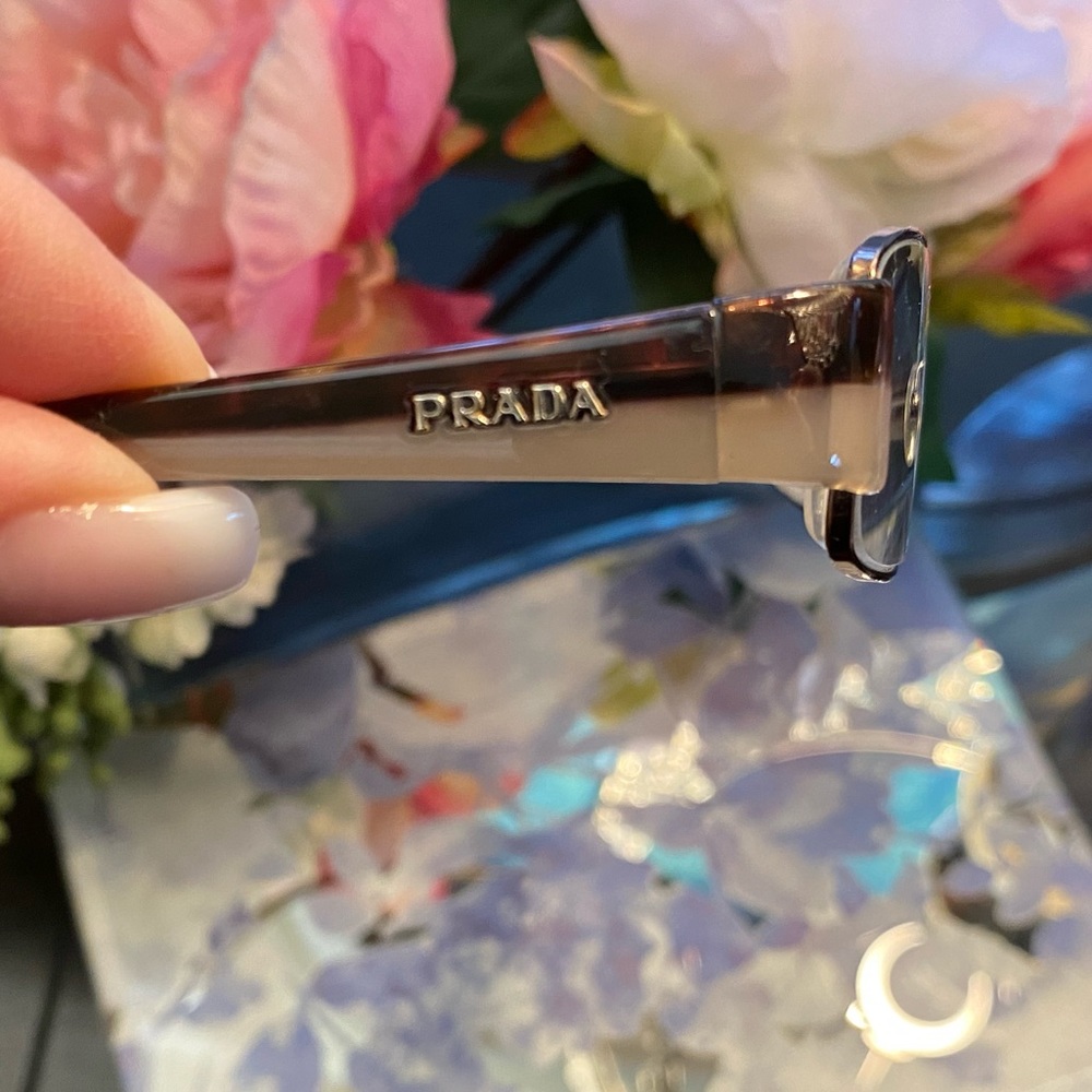 Prada Glasses 👓 Authentic 👓 Silver/Brown/Tan - Picture 6 of 11